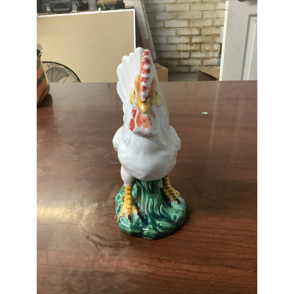 VTG MCM 6.25" T Ceramic Rooster Figurine - Lipper & Mann Importers - JAPAN - Picture 2 of 6